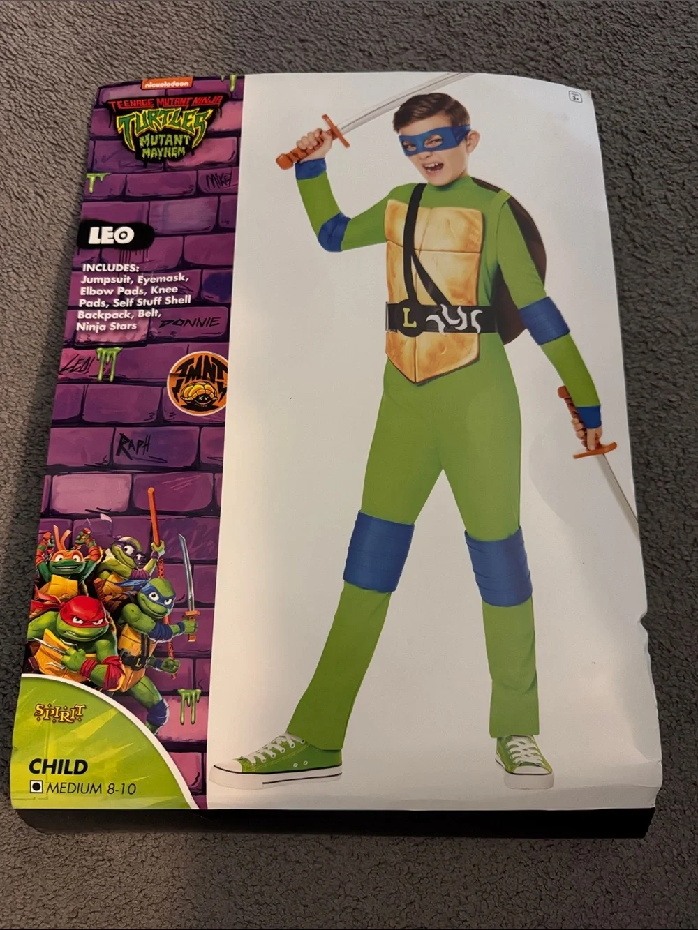 Teenage Mutant Ninja Turtles Leonardo Costume size Child’s Medium (8-10)
